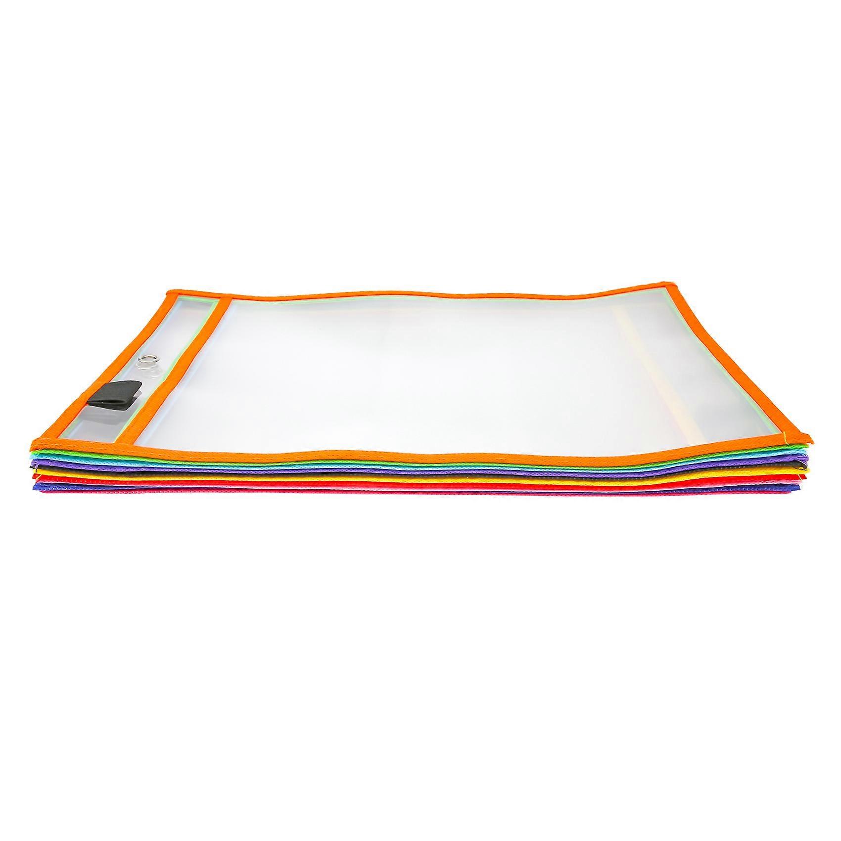 10Pcs Reusable Dry Erase Pockets, Assorted Colors For Kids Students