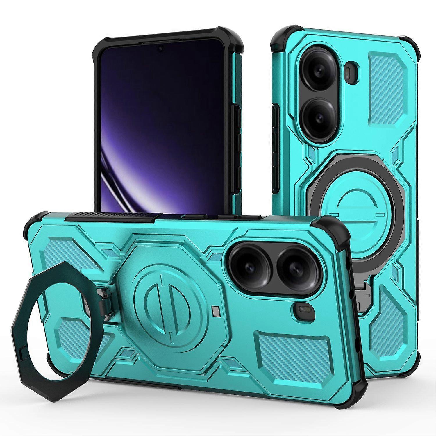 עבור Xiaomi Redmi Turbo 4 5G נרתיק מגנטי מסתובב מתכת מעמד מחשב TPU טלפון כיסוי אחורי