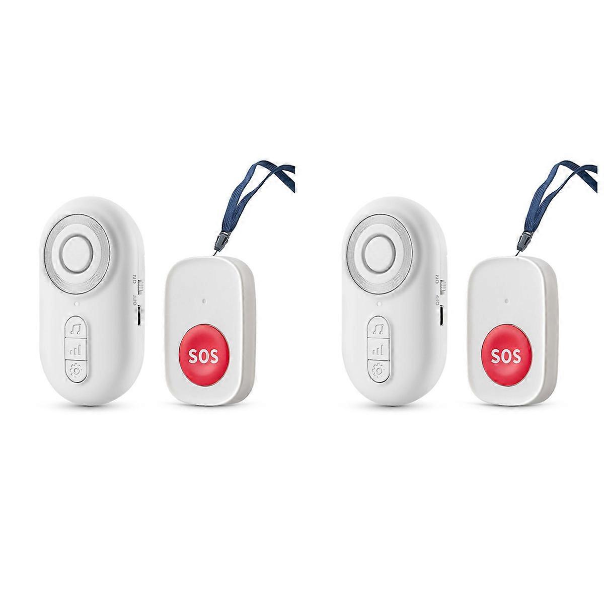 2X Caregiver Pager Wireless Nurse Call Buttons for Elderly Monitoring SOS Alert System Portable Alar