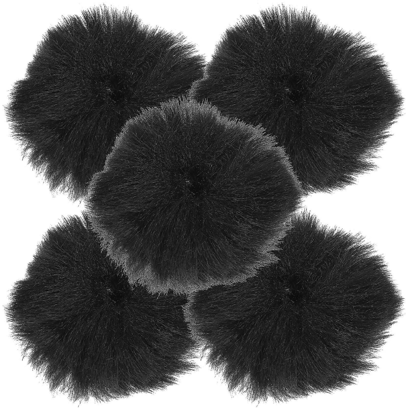 Here's a refined and professional product description based on your input:

 

**5pcs Black Microphone Furry Windscreens – Protective Mic Muffs for