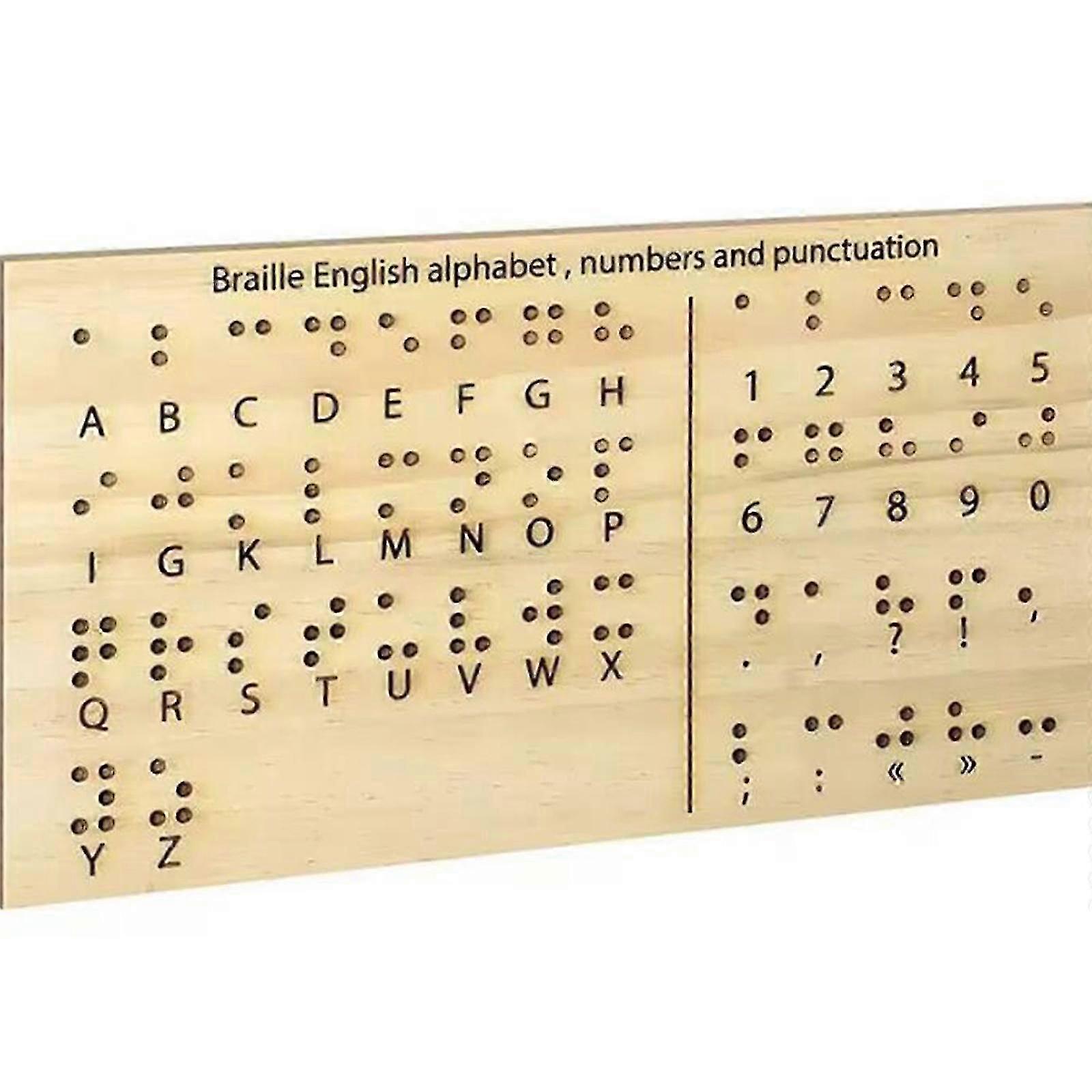 Braille Alphabet and Numbers Learning Board - Educational Resource for Students and Adults Alike