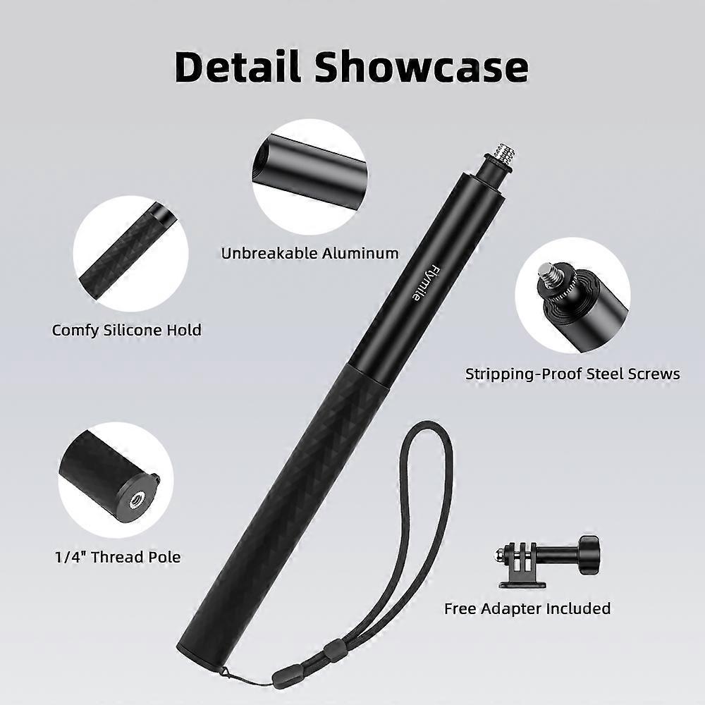 1/4 Thread Camera Universal Extension Selfie Stick for Insta360/DJI Action 5Pro