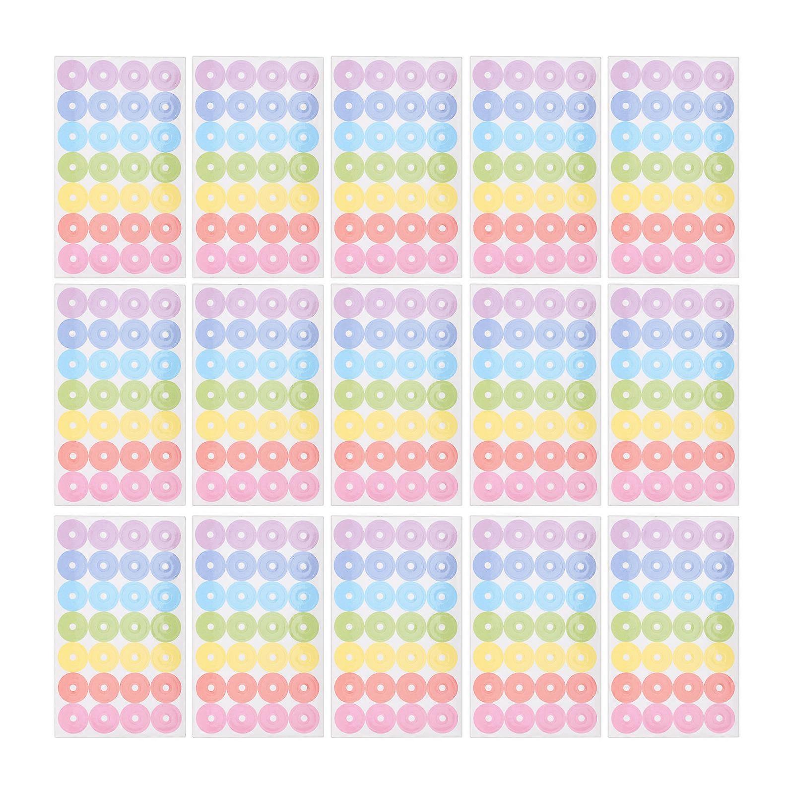 20 Sheets Hole Punch Reinforcement Stickers Decorative Loose leaf Paper Hole Stickers for DIY