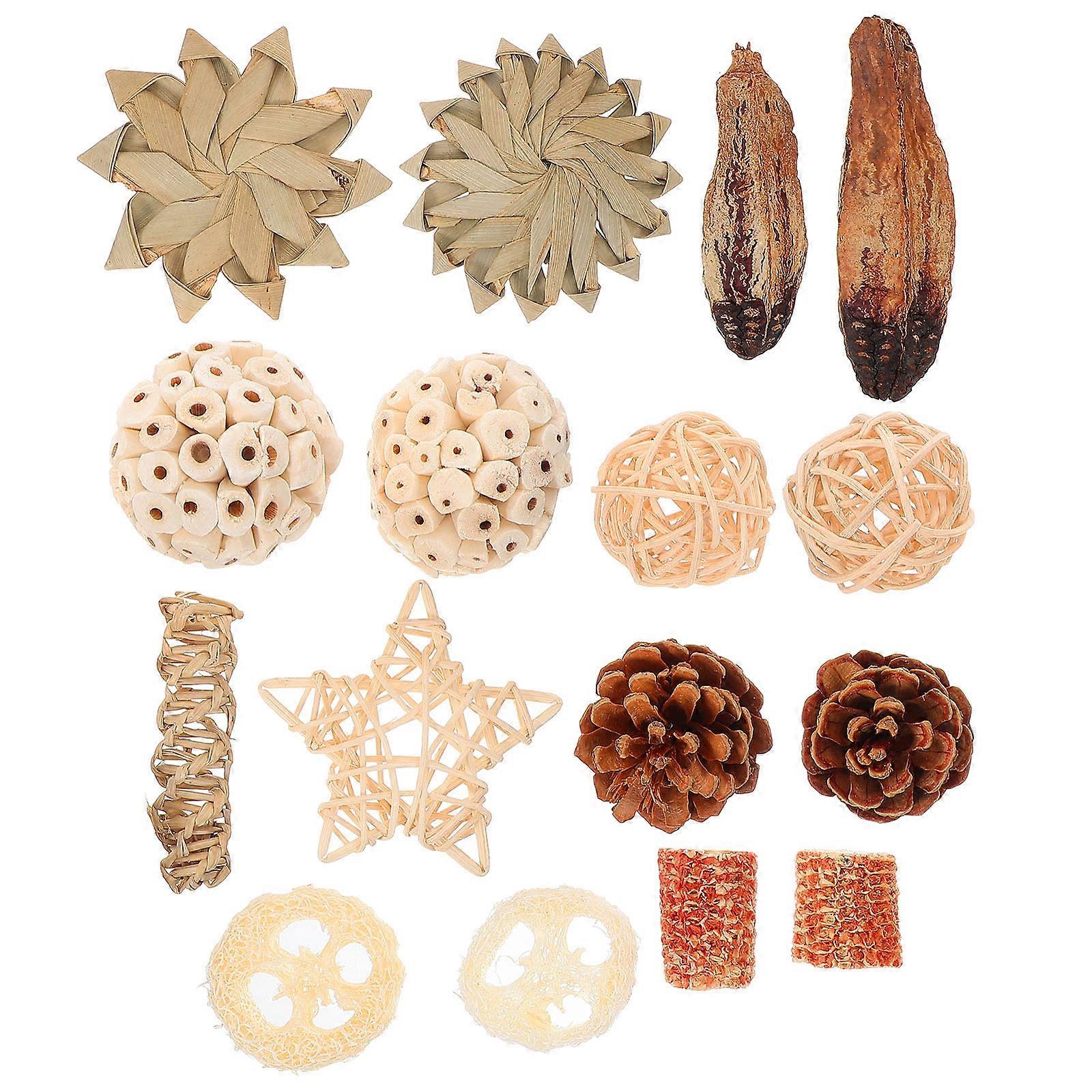 Parakeet Toys 1Set Assorted Color Pine Cone Natural Beak Trimming Pet Plaything for Bird Playing