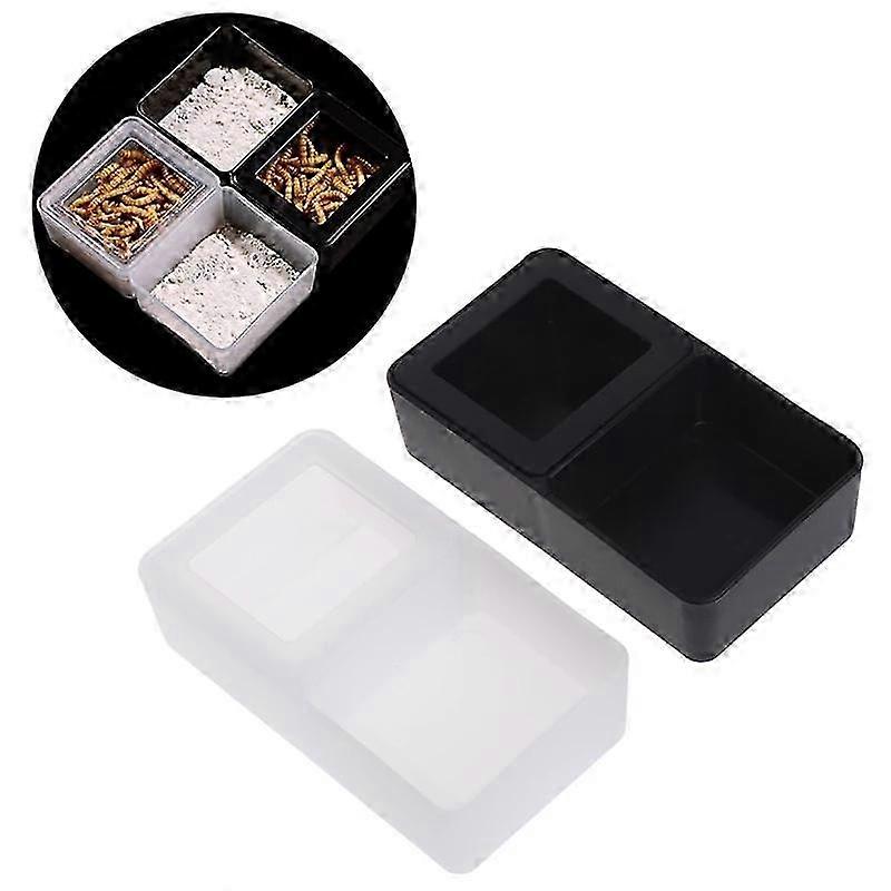Reptile Feeder Double Box for Food and Water for Insect and Turtle Breeding