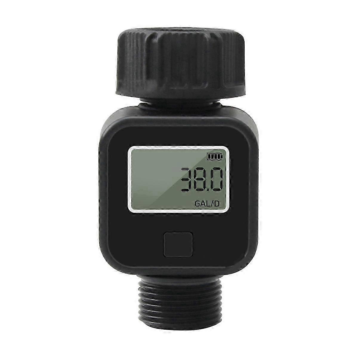 Digital Water Flow Meter for Measuring Water Usage and Flow in Outdoor Gardens with 3/4in Hose