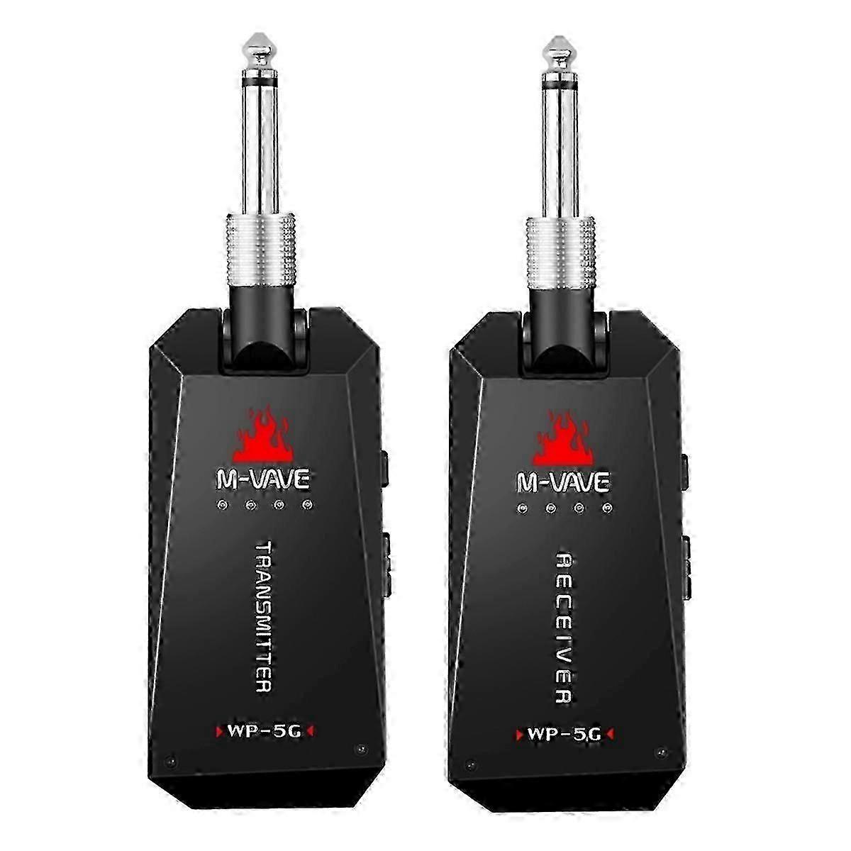 5.8G Wireless Guitar System -5G Rechargeable Wireless Audio Transmitter Receiver for Guitar Amplifier Accessory