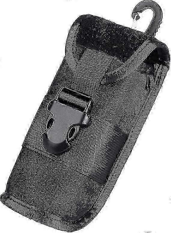 Hard Shell Eyeglasses Case with Buckle, Sunglasses Storage Box for Outdoor Activities, Black Nylon, 1pc