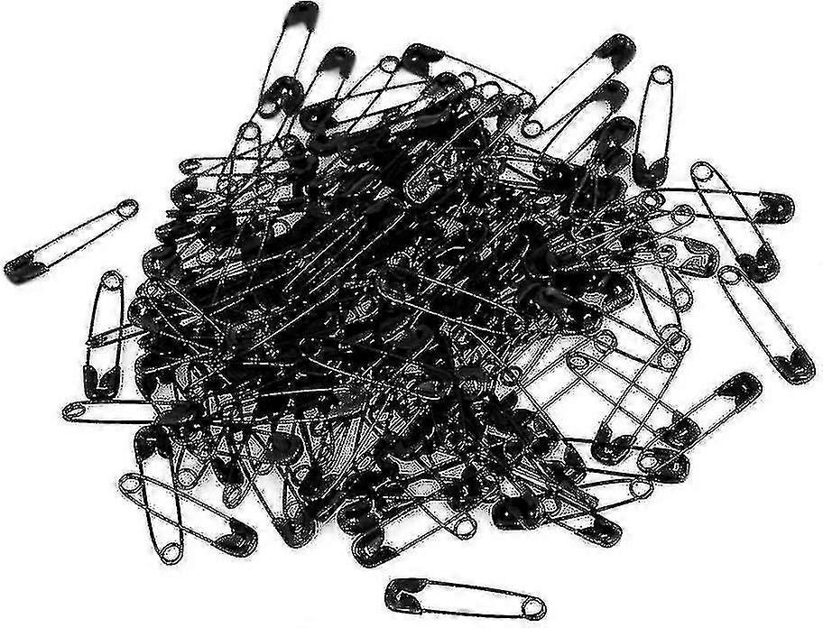 1000 Pack Safety Pins 19mm Black Tone Metal Clothing Accessories Fastening Tool Small Metallic Clips