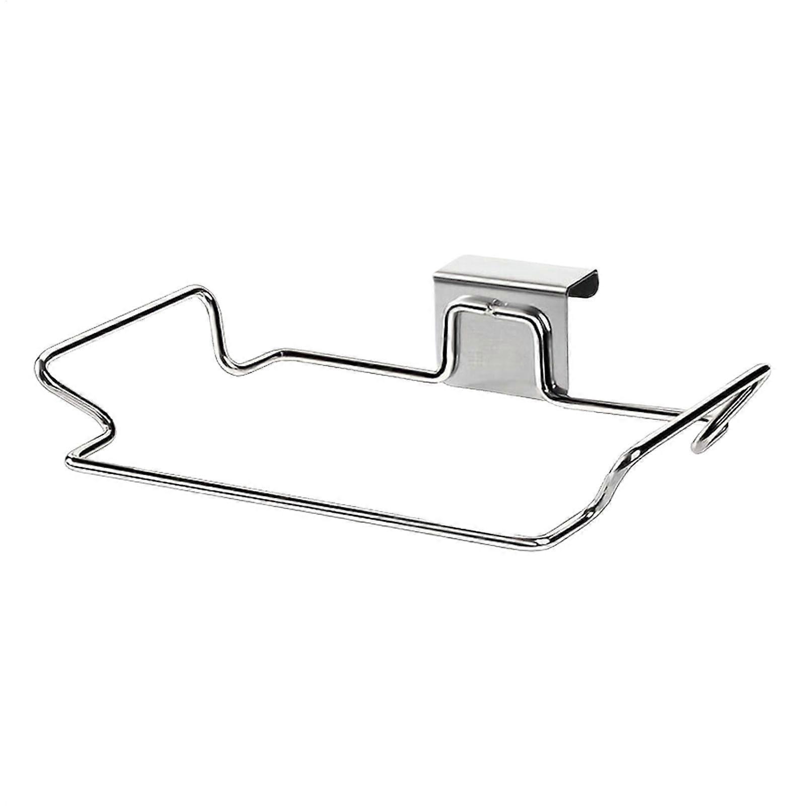 Trash can for the cabinet, stainless steel trash stand, spacesaving, for the kitchen, trash bag holder under the holder of the laundry bag.