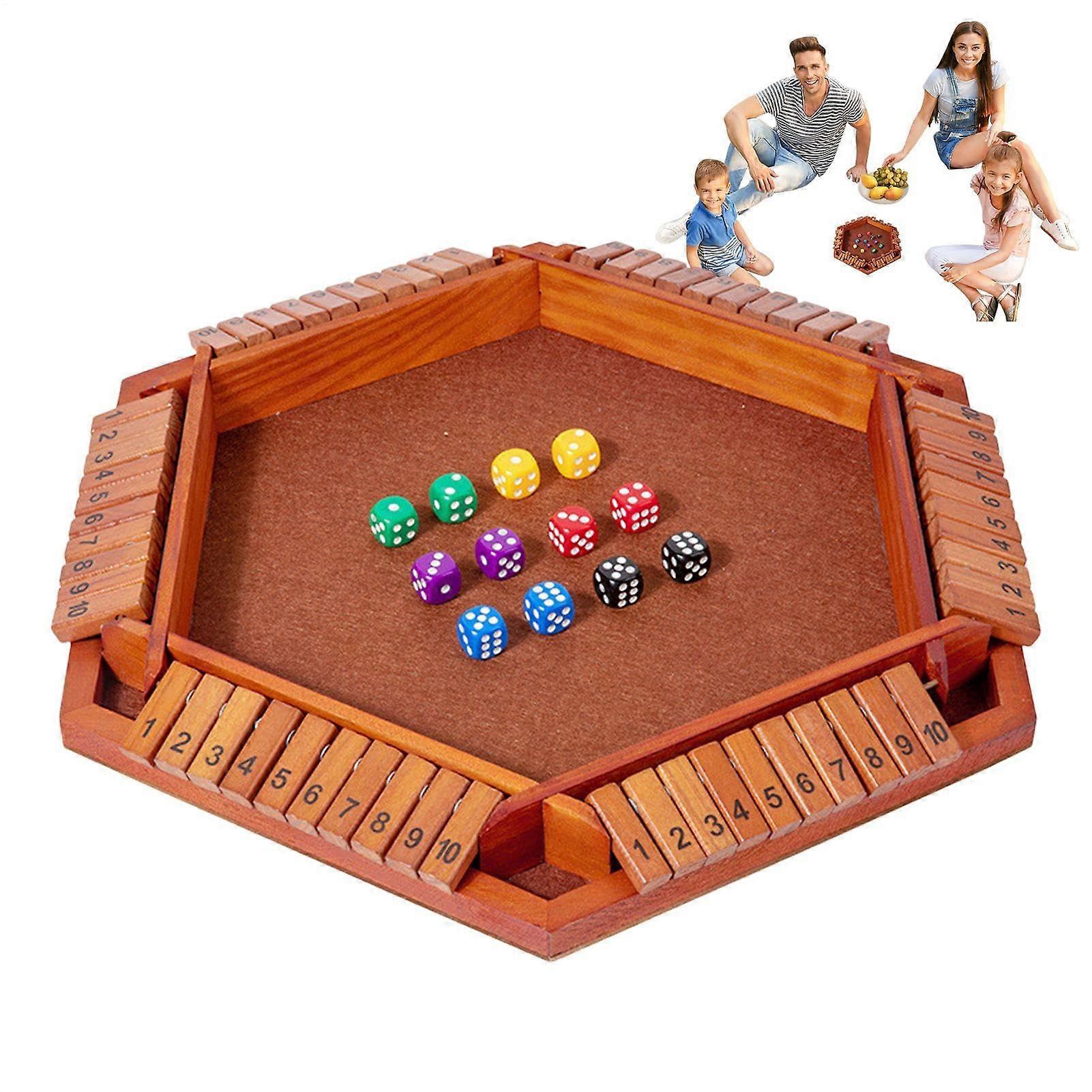 Close the Box' Game  Shut The Box Wooden Dice Games  Classic Tabletop Version
