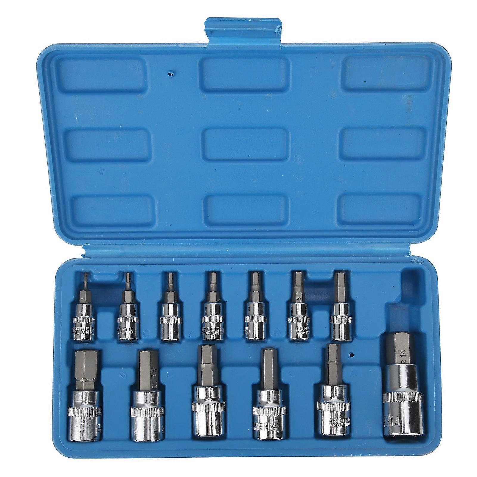 10Pcs 1/2in Square Socket Screwdriver Bit Set CRMO Star T30100 TSeries 78mm Length Auto Repair Tool
