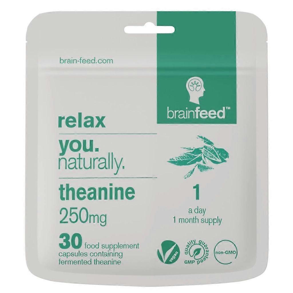 Brain Feed Relax Natural Theanine 250mg Capsules 30