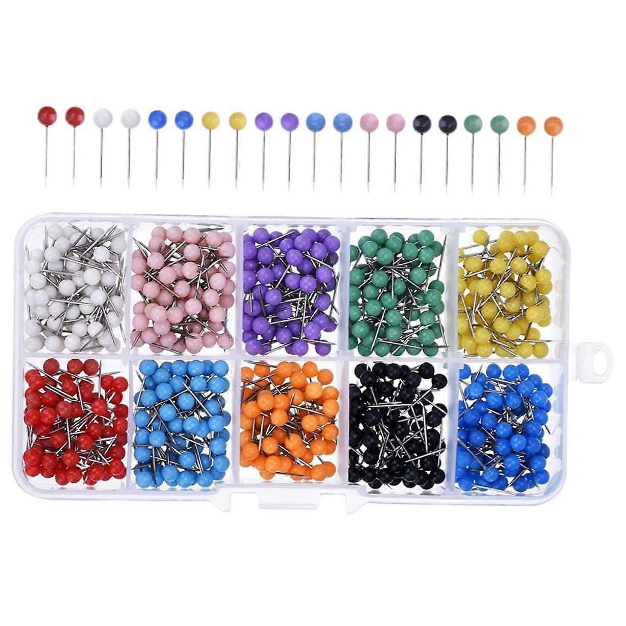 600 Pieces Ball Head Push Pins for Photo Walls, Versatile Home Decor Accessories for Decoration and Marking in Office and Craft Projects