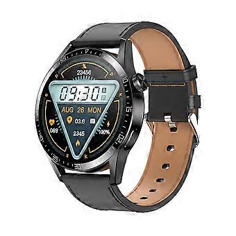 Smart Watch Black-Black Leather