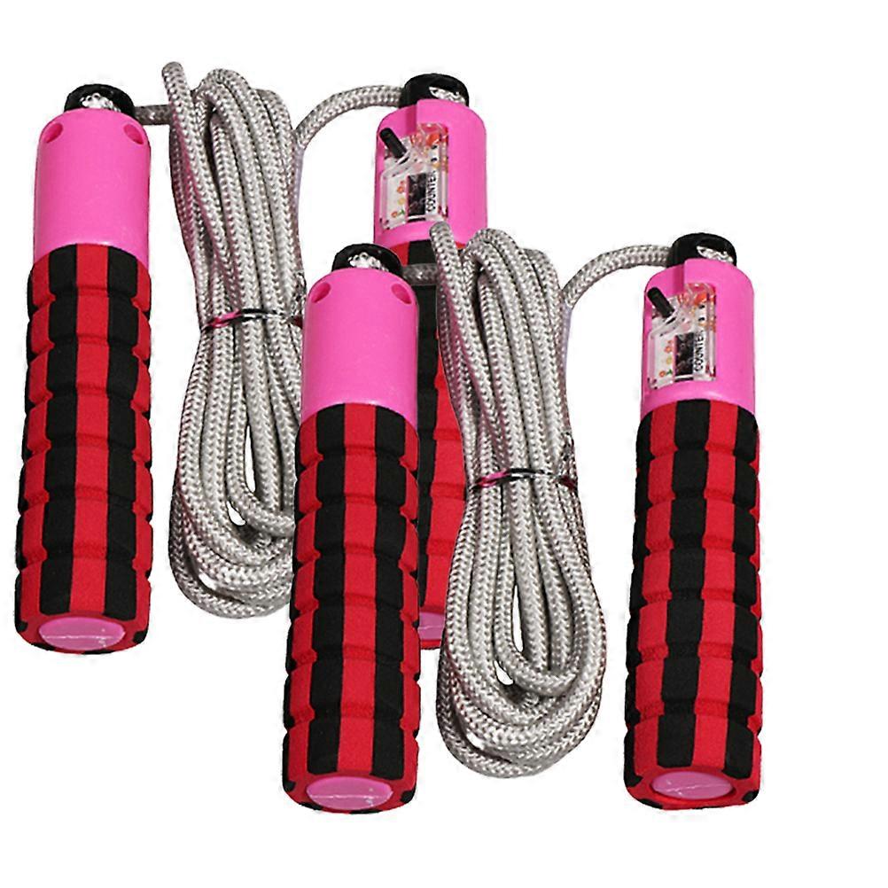 Automatic Counting Jump Rope with Comfortable Sponge Handles for Fitness, Gym Training and Workout Use