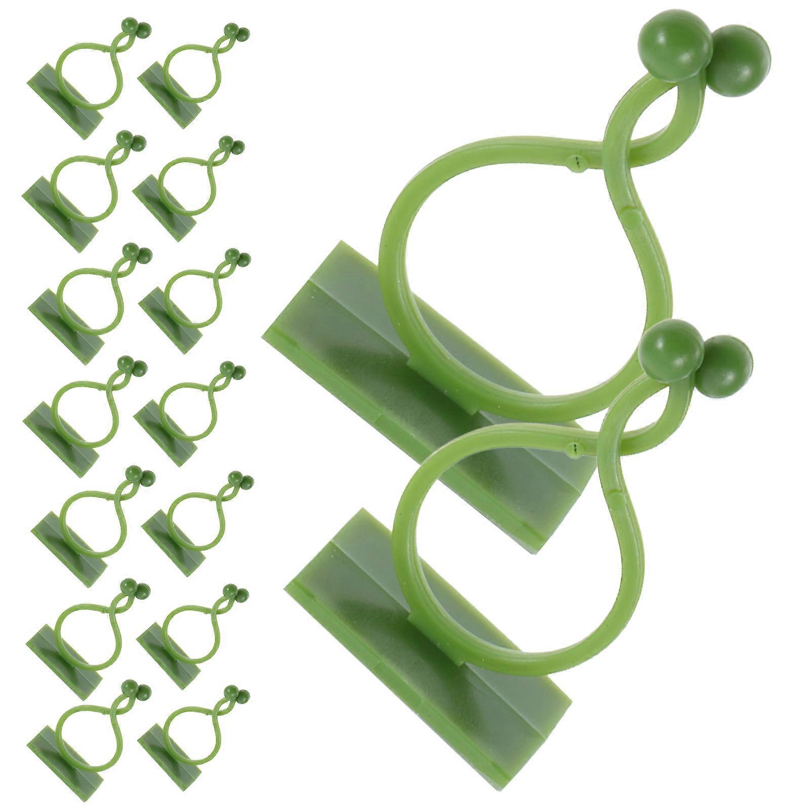 Vine Fixing Hooks Prevent Plant Entanglement Green Vine Climbing Wall Retainer Medium 15mm Inner Diameter 120Pcs