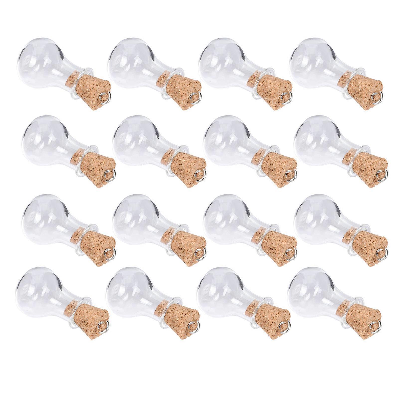 Cork Glass Vials Tiny Wishing Bottles For Enthusiasts 3X1.5cm 15 Sets