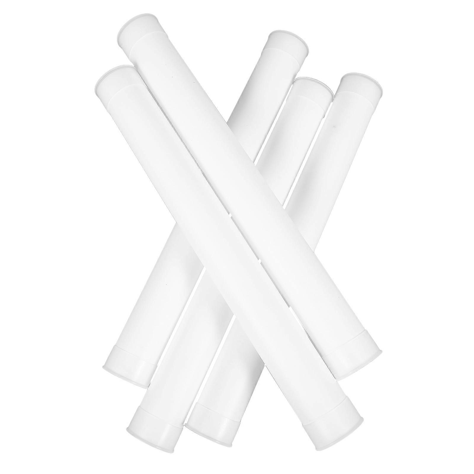 Poströr Förvaringsrör för dokumentskydd 5st vita Pe-rör