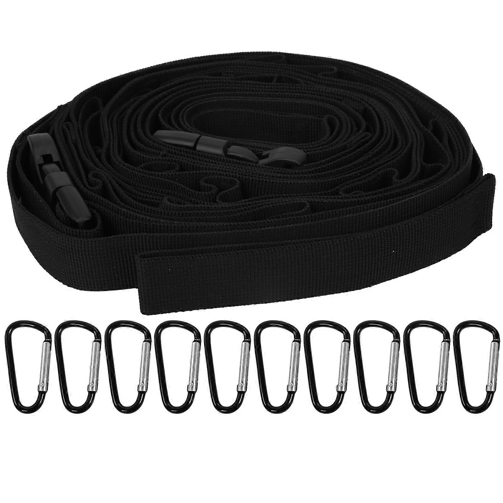 Outdoor Camping 19 Loops Hanging Rope Adjustable Picnic Storage Lanyard Strap With Hooks