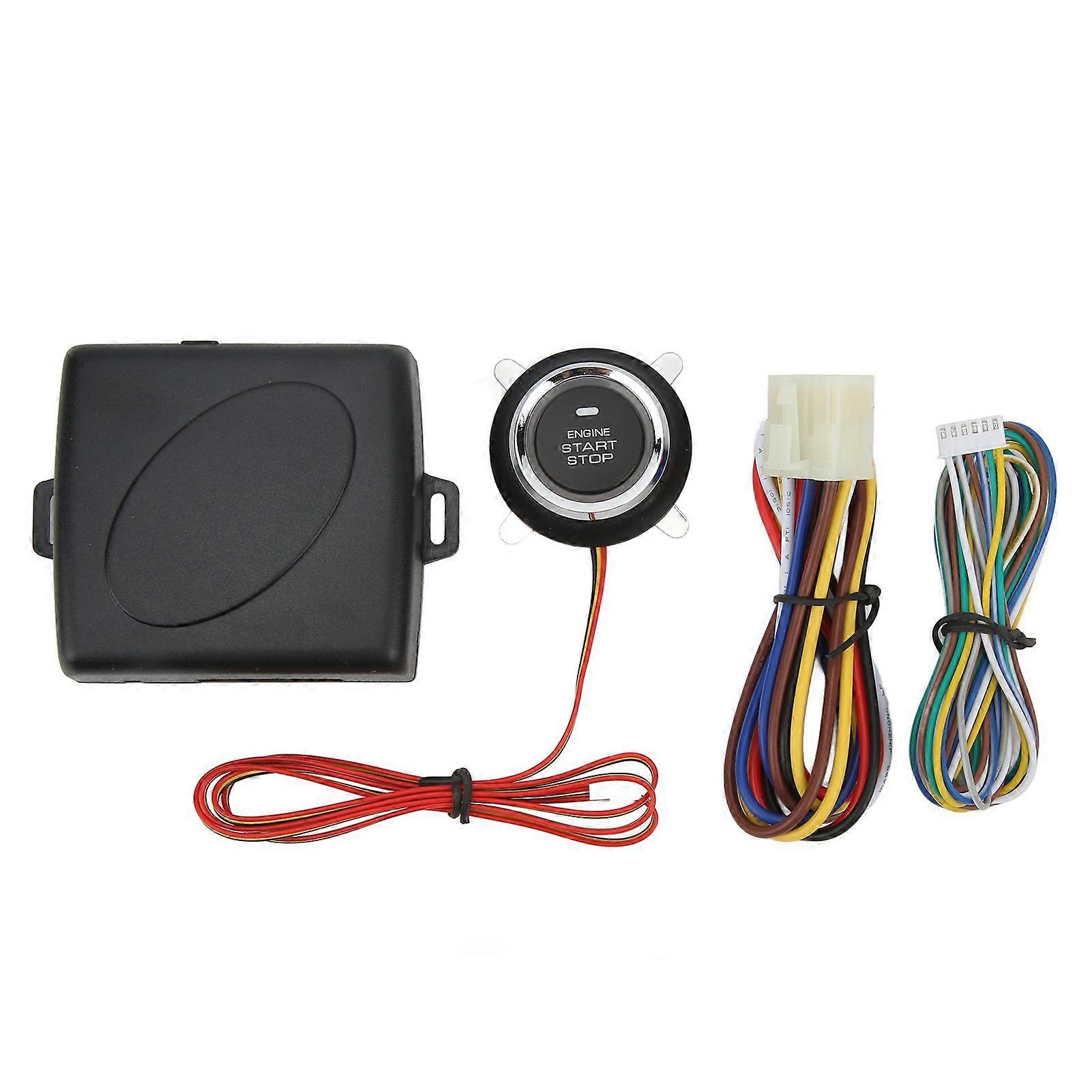 Smart Push to Start Ignition Kit Engine Start Stop Button System Universal for DC 12V Vehicles