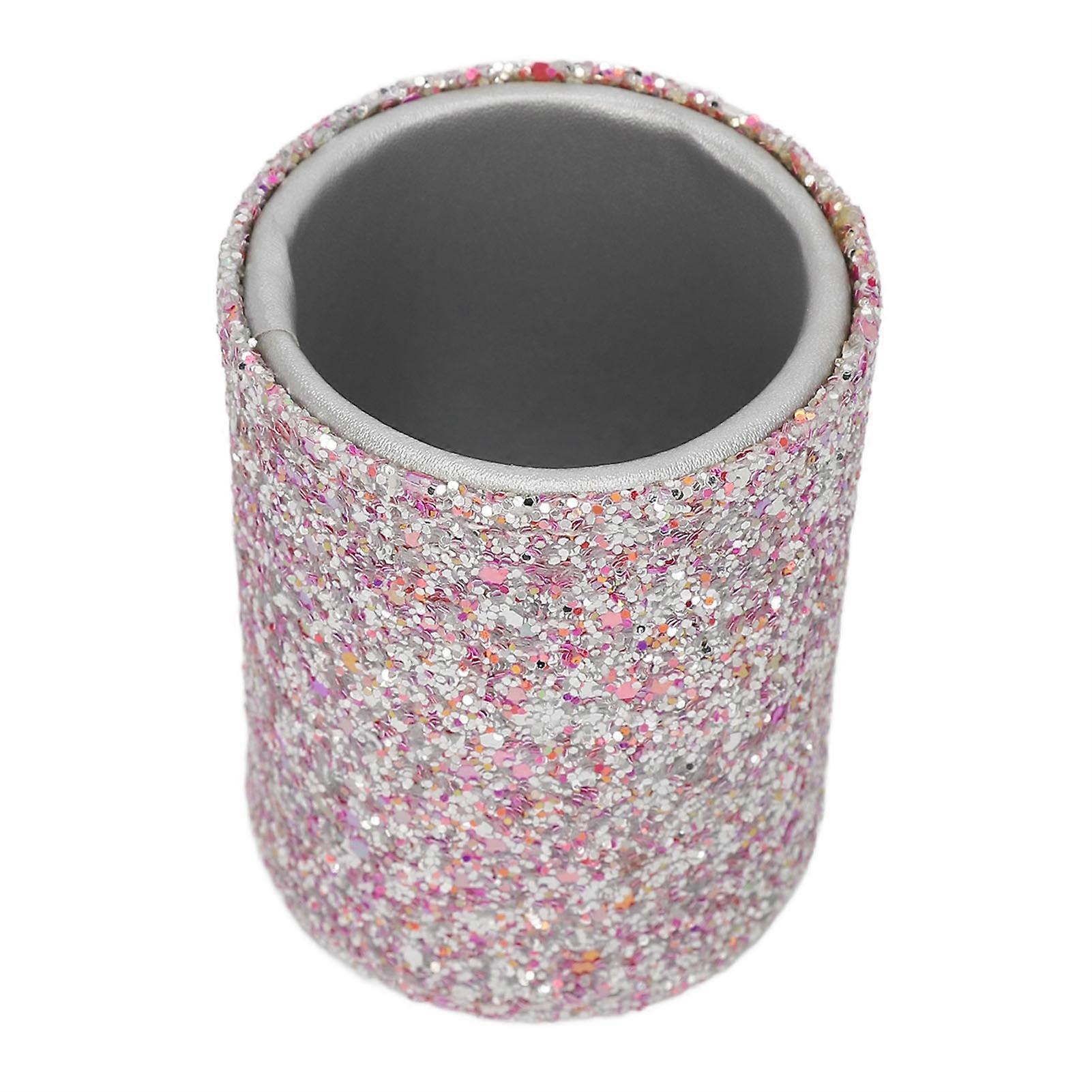 Makeup Brush Holder Organizer Plastic Large Capacity Dustproof Make Up Brushes Container Silver