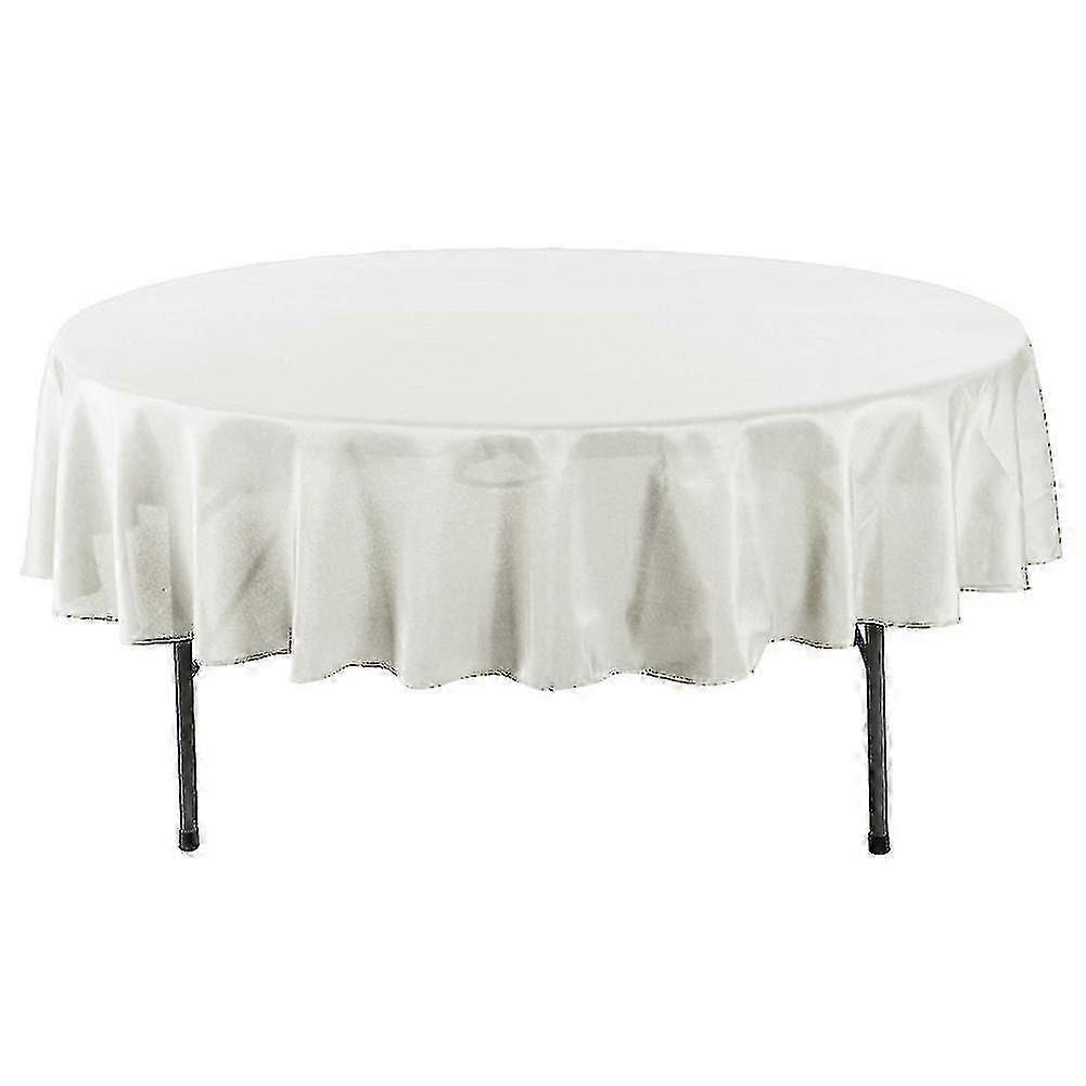 Solid Color Round Tablecloth for Kitchen Dining Room Restaurant Party Decor