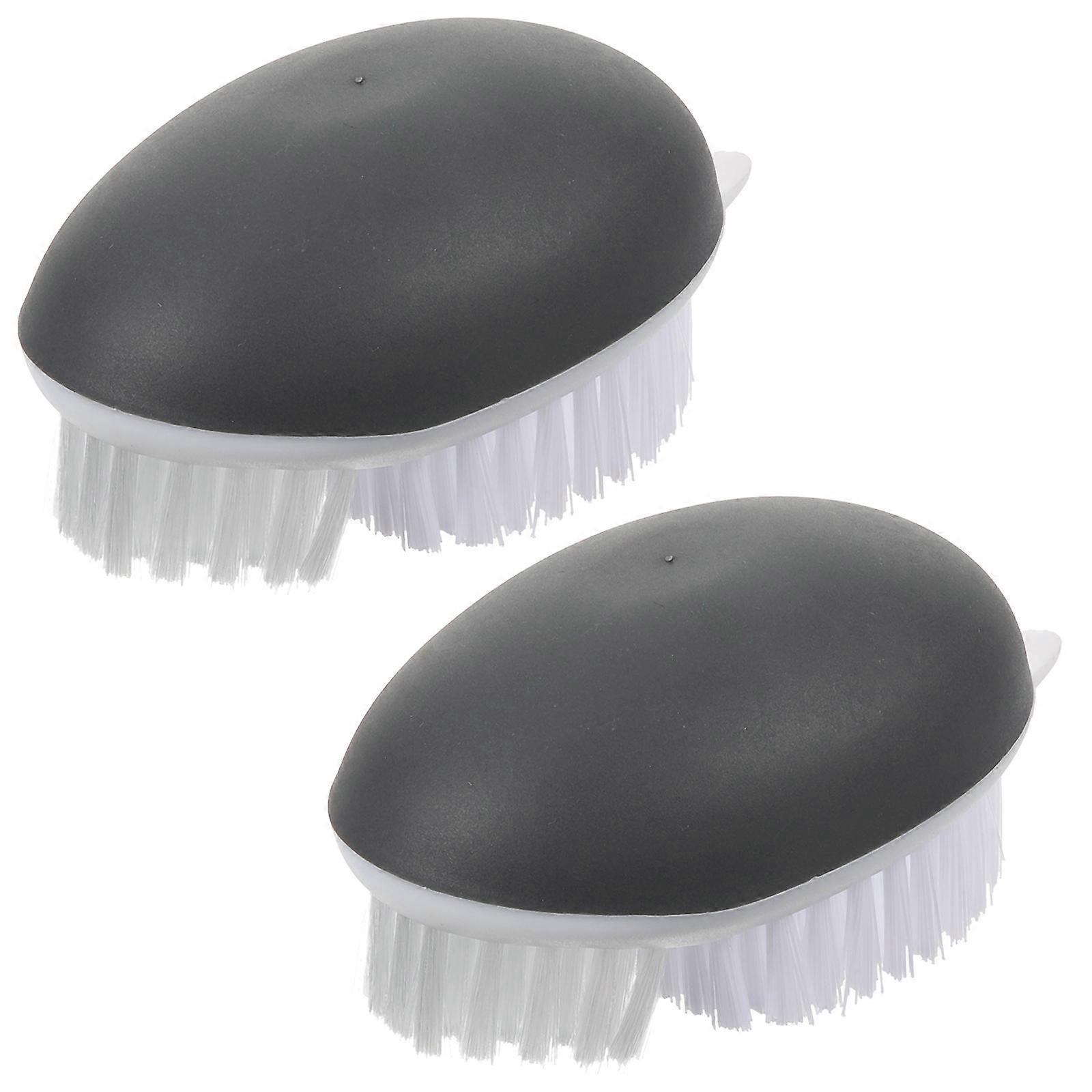 Vegetable And Fruit Cleaning Brush Ergonomic Grip Simple Design Home Users 10x5.8cm 2Pcs