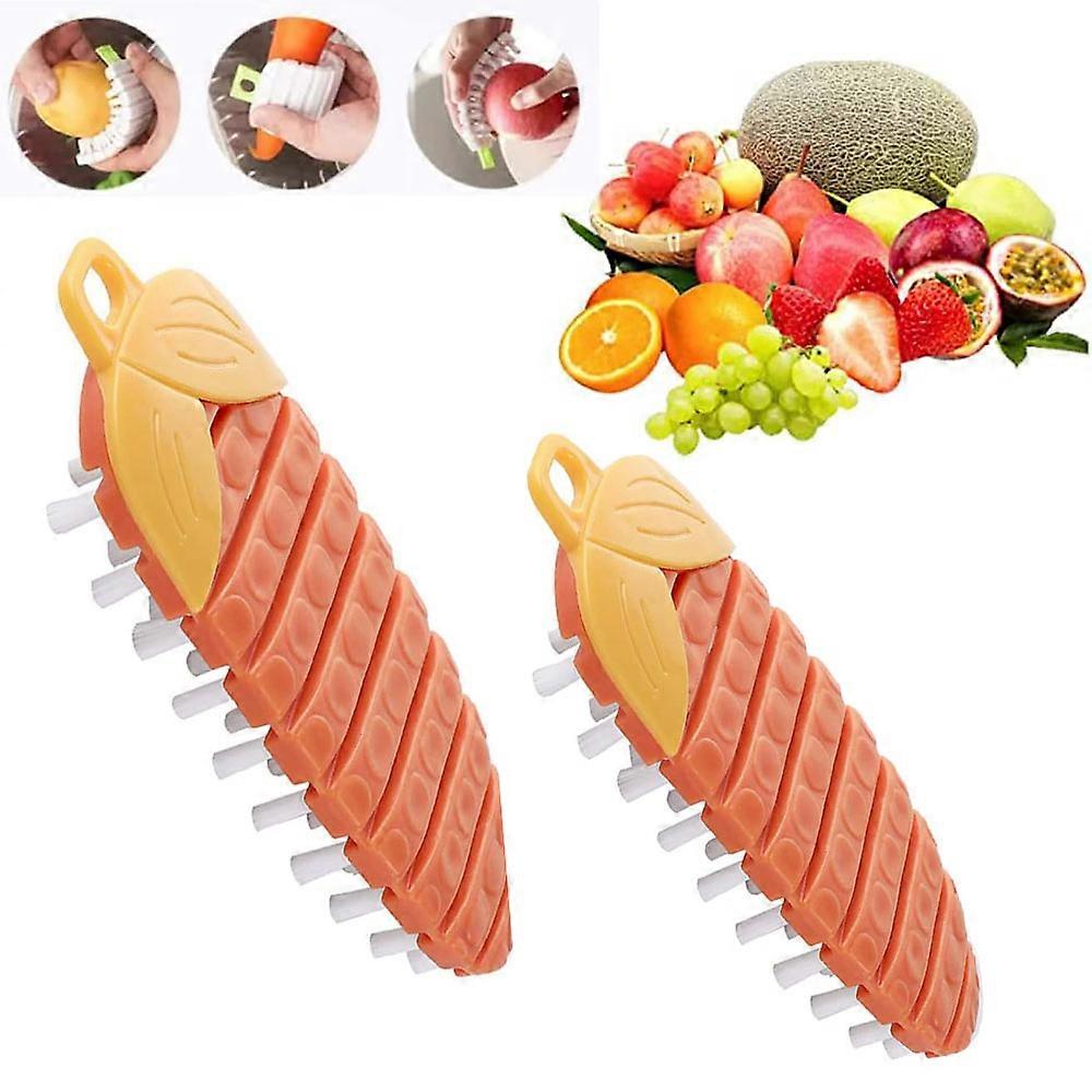 2pc Fruit Vegetable Cleaning Brush, Fruit Vegetable Scrubber Brush