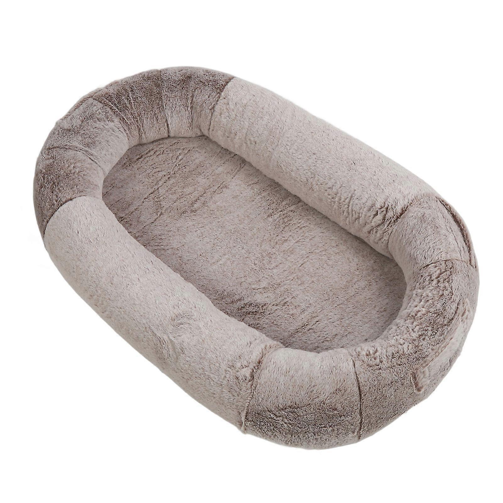 Human Dog Bed Giant Detachable Bean Bag Lazy Couch for Sleeping Rest Gradient Khaki 175x90x30CM