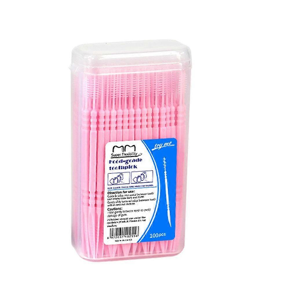 Tandenstoker tandenborstel met twee uiteinden