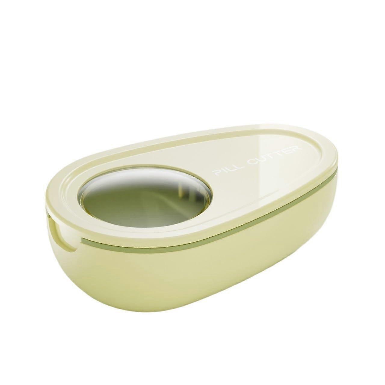 Pillenschneider und Organizer für Medikamente – 1/2 1/4 Trennwand, Tragbar, Leicht, Lightdustyellow, 80x50x26.5 mm