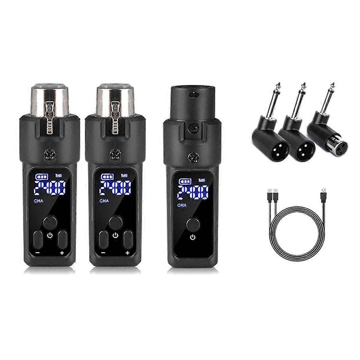 Moving Coil Adapter System Wireless Microphone Transmitter Receiver for Dynamic Microphone Guitar A