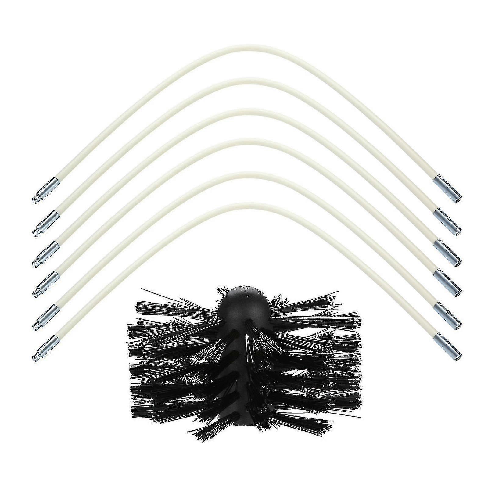 6+1 rotating chimney sweep brush kit with extension rods, model fk-a