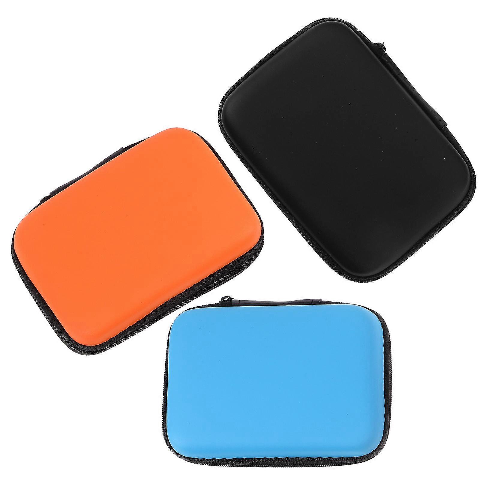 Hard Drive Case Protective Pocket Case 2.5 Inch Travel Storage Bag 3Pcs