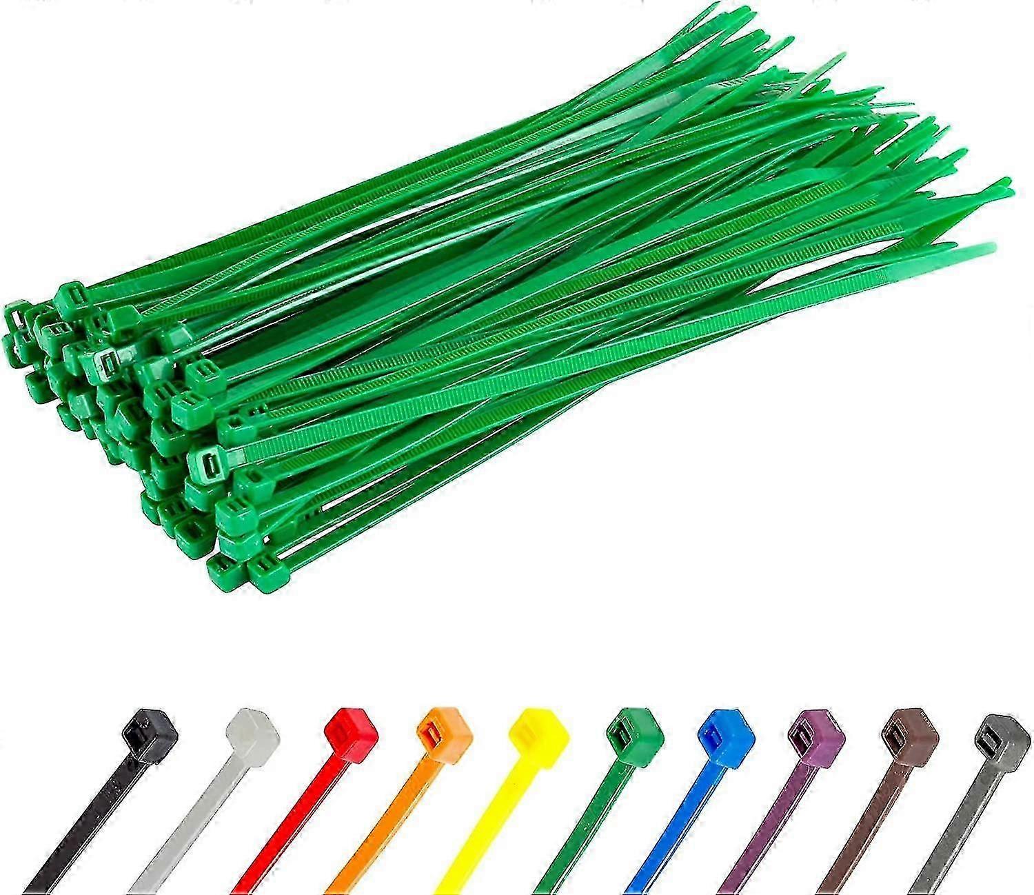 Βαρέων καθηκόντων μακριές ασημένιες γραβάτες καλωδίων, 370mm X 4.8mm, πακέτο των 100, premium νάιλον φερμουάρ