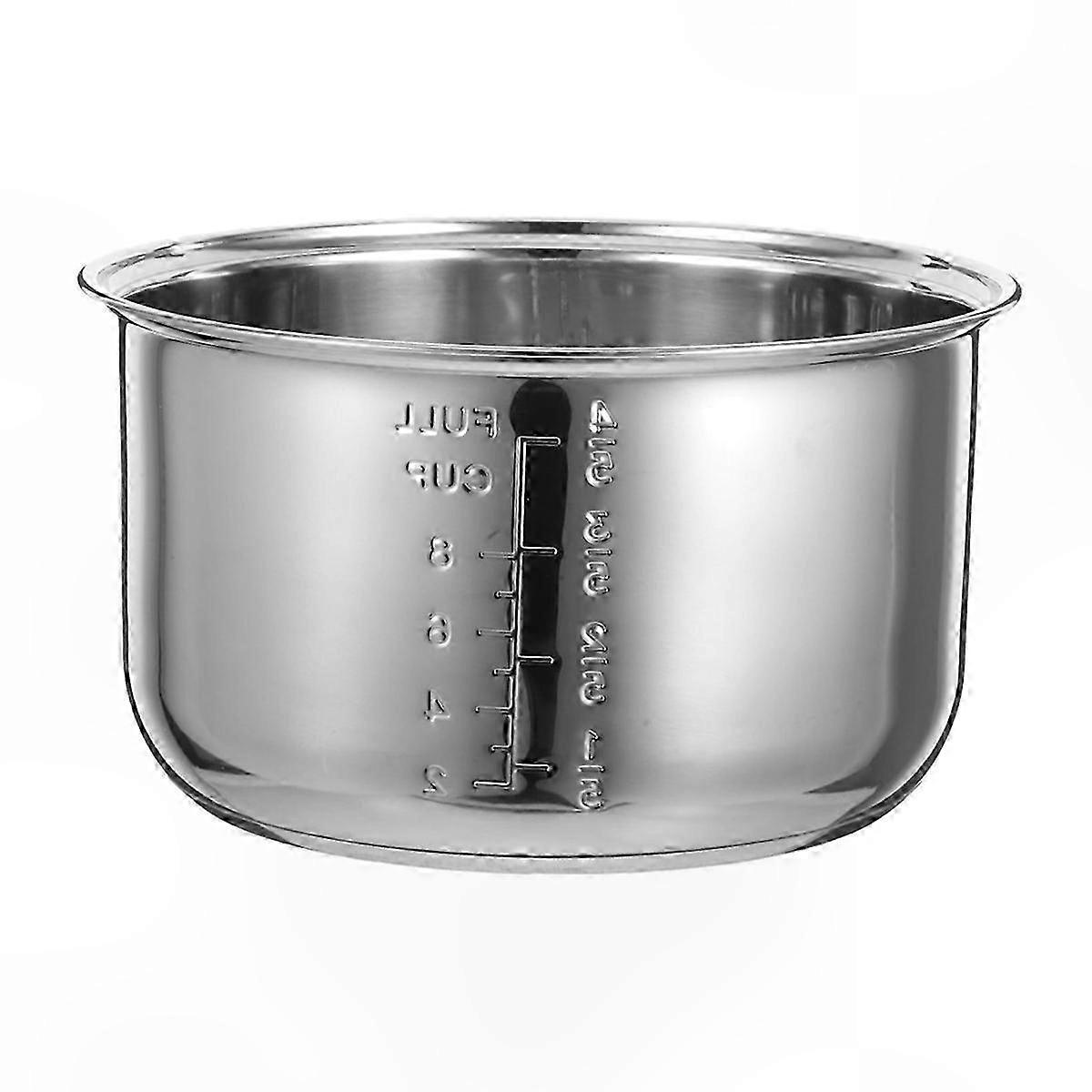 Stainless Steel Inner Pot for 4L Rice Cooker Replacement Universal Fit Electric Cookware Accessory