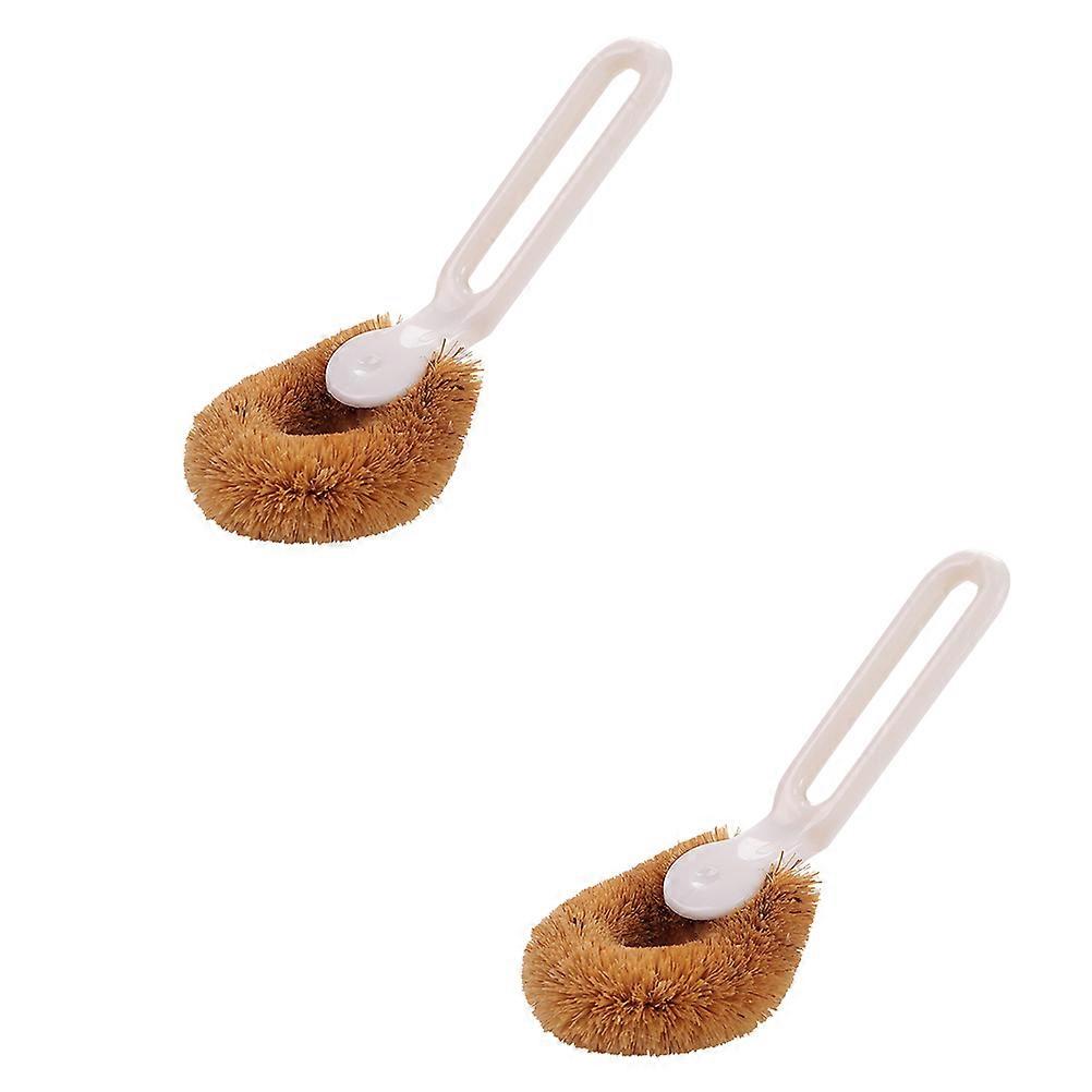 Kitchen Dish Washing Brush Pot Brush Decontamination Practical Design 20x8x5cm Assorted Color 2Pcs