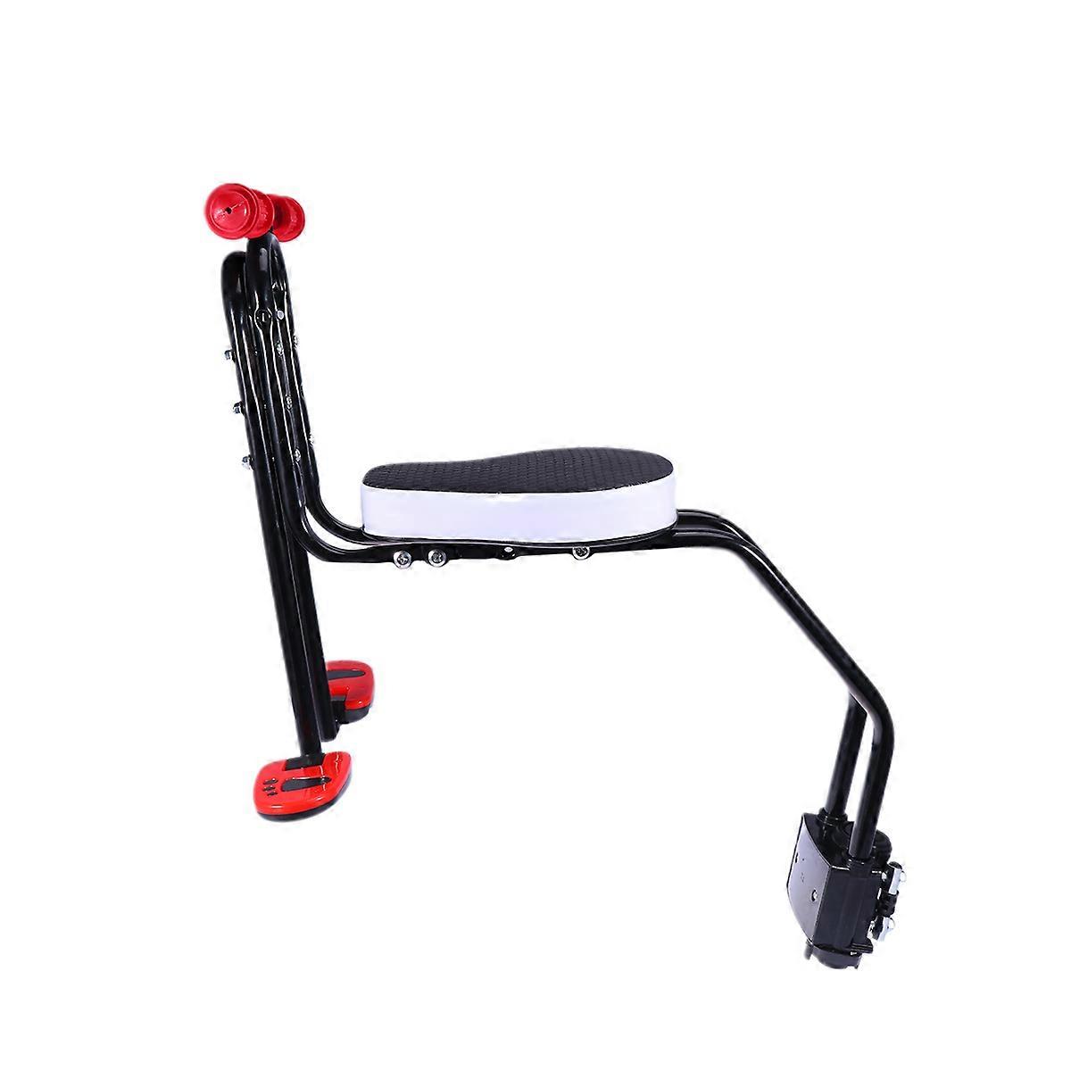 Durable Steel Children Bike Seat with Soft Cushion and Foldable Pedals for Safe Riding
