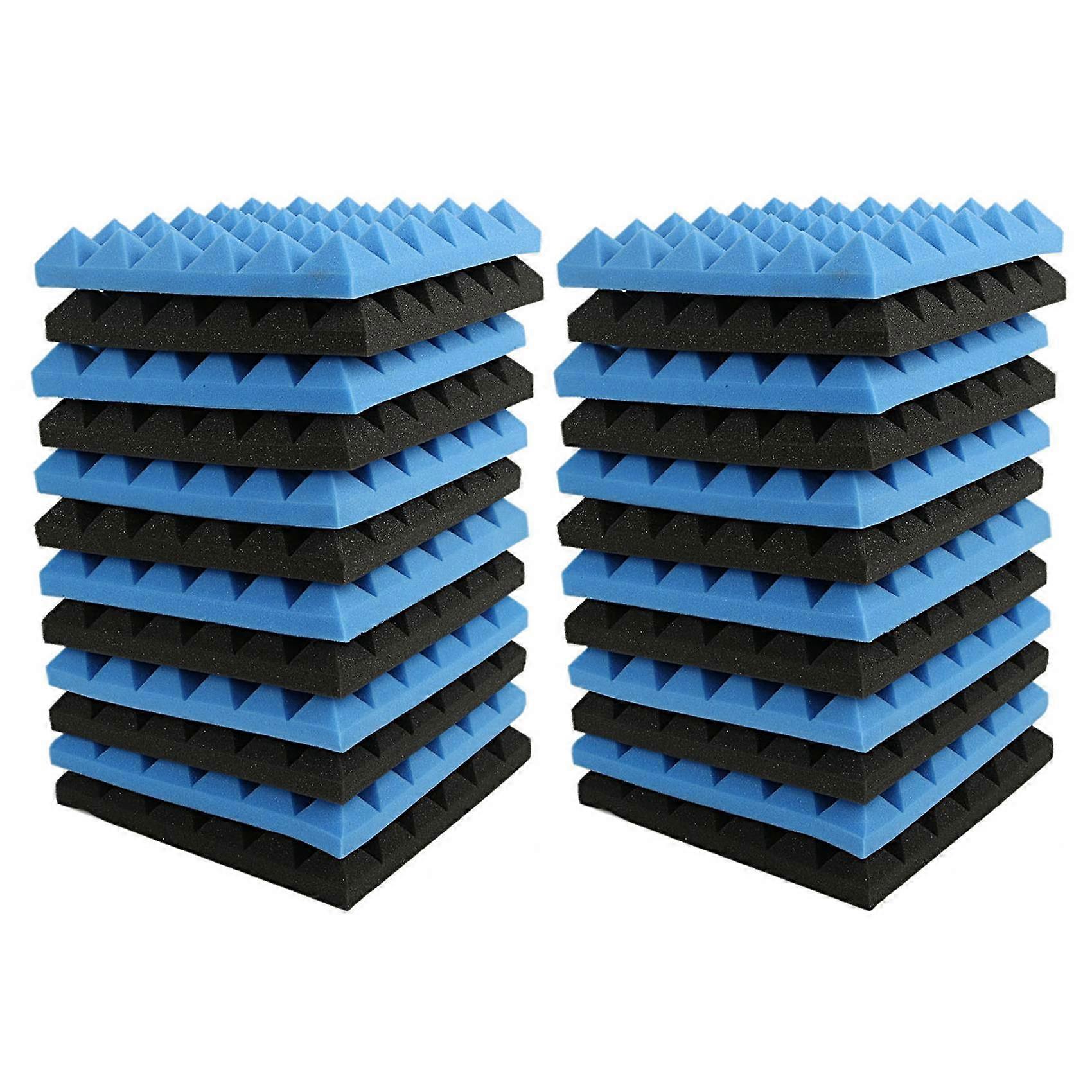 Charcoal Acoustic Foam Tiles Soundproofing Foam Panels Studio Sound Padding 2 x 10 x 10 Inch