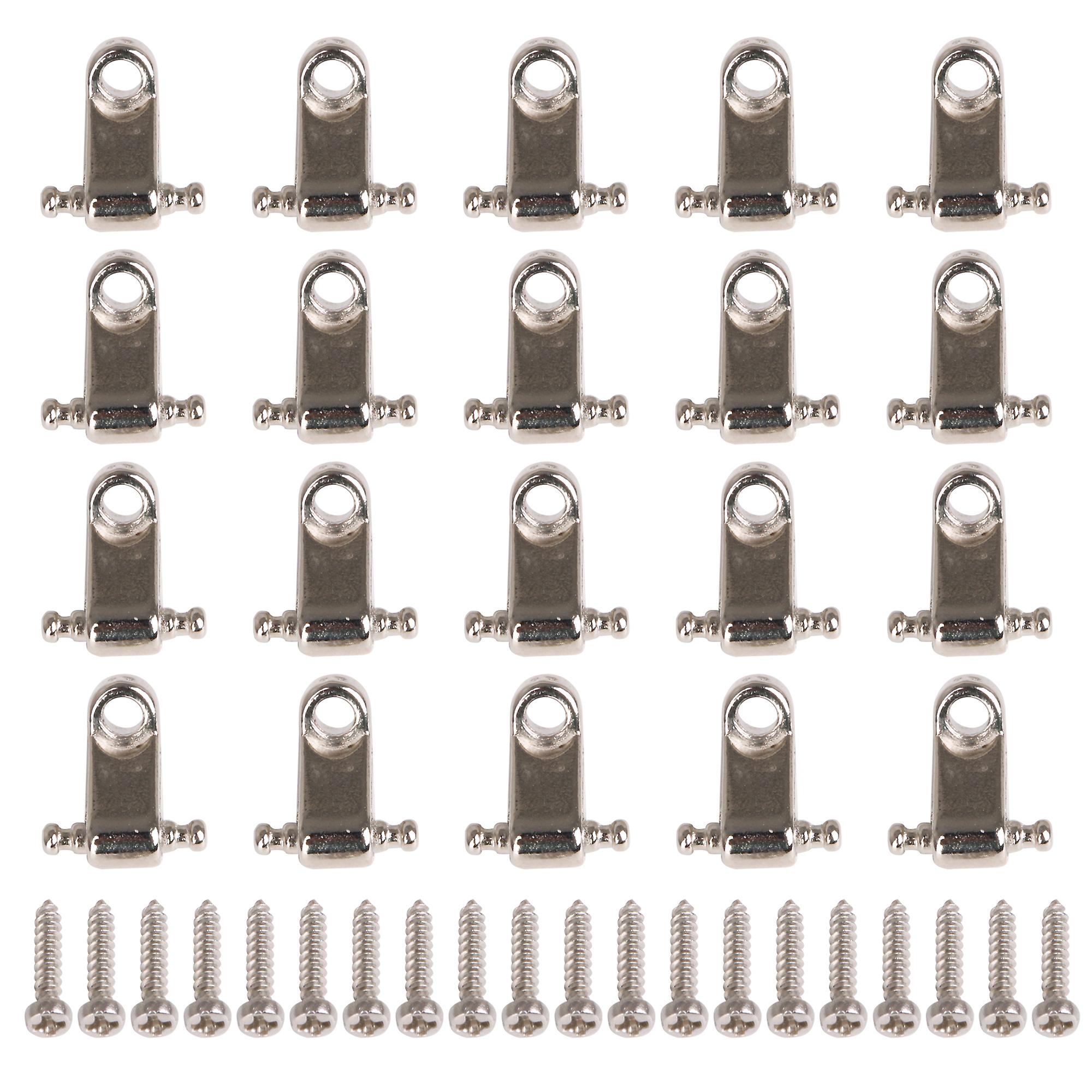 20Pcs Silver String Retainer Guide Screw Replacement for Electric Guitar