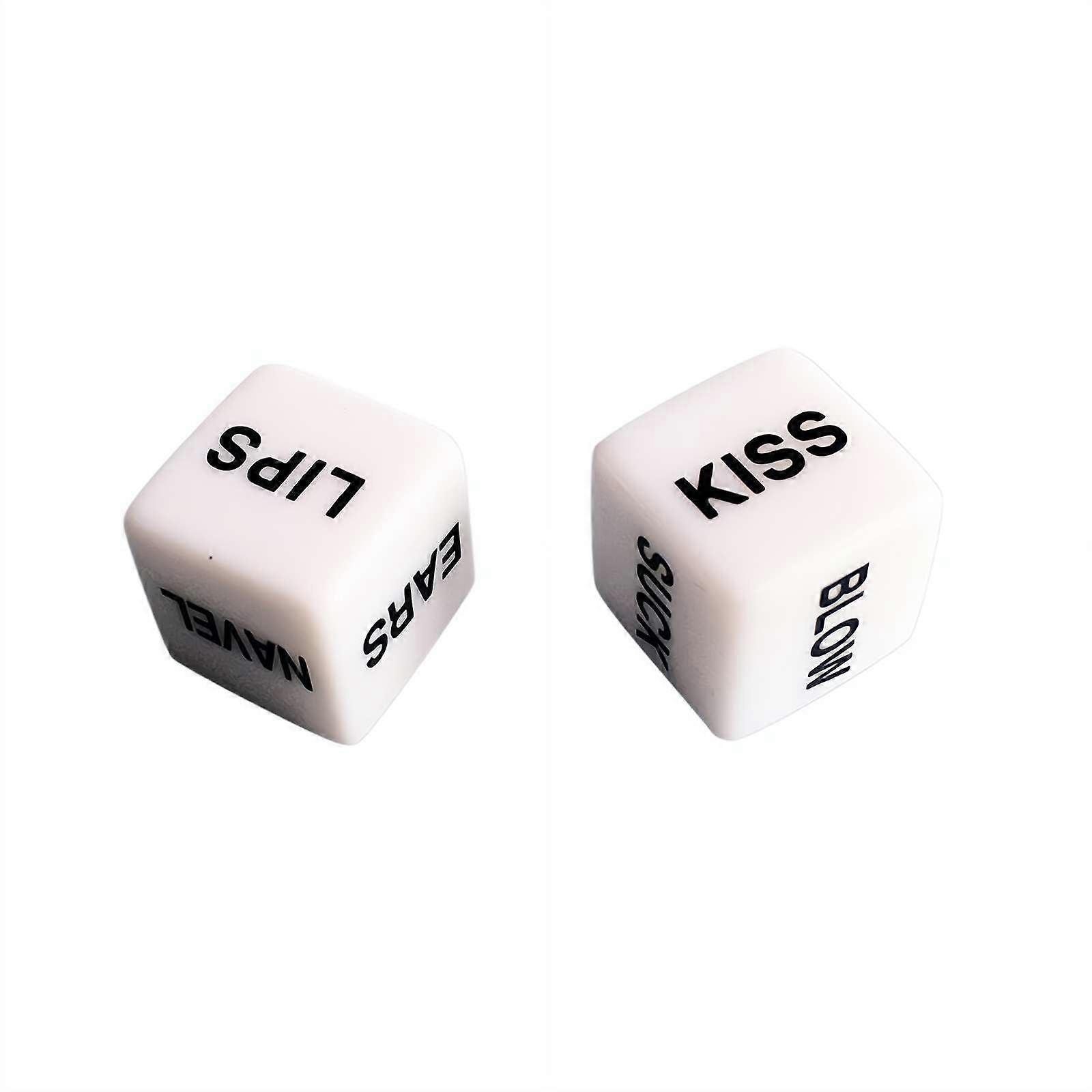 Romantic Dice Set for Adults Glow-In-The-Dark for Couples Valentines Gift for Him and Her 2 White Dice Night Light
