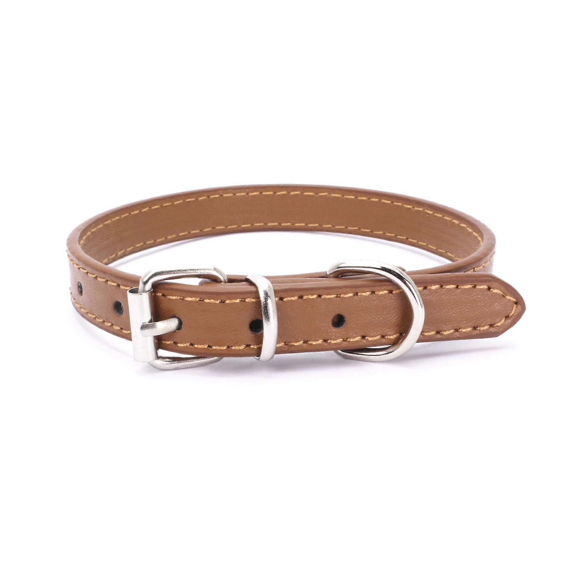 Dog Collar Alloy Buckle Adjustable Orange 30 X 1.0 Cm Set Of 2 For Small To Medium Pets
