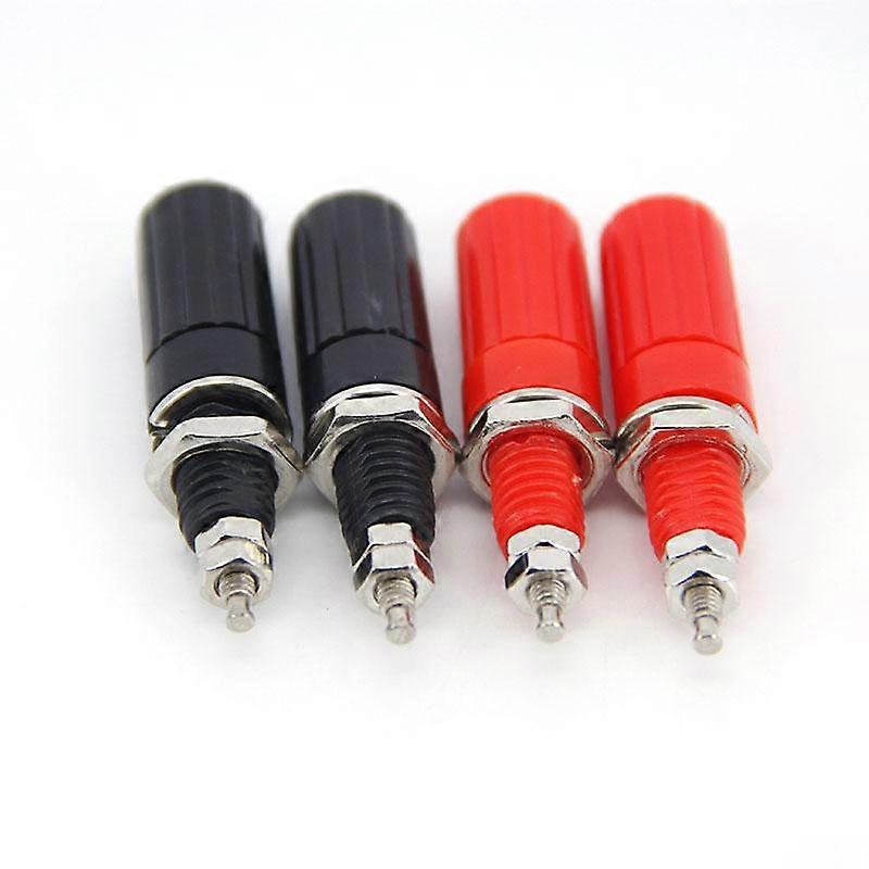 M3*45 4mm Banana Socket Binding Post Nut Banana Plug red black sound panel Jack Electrical Connector Terminal q1