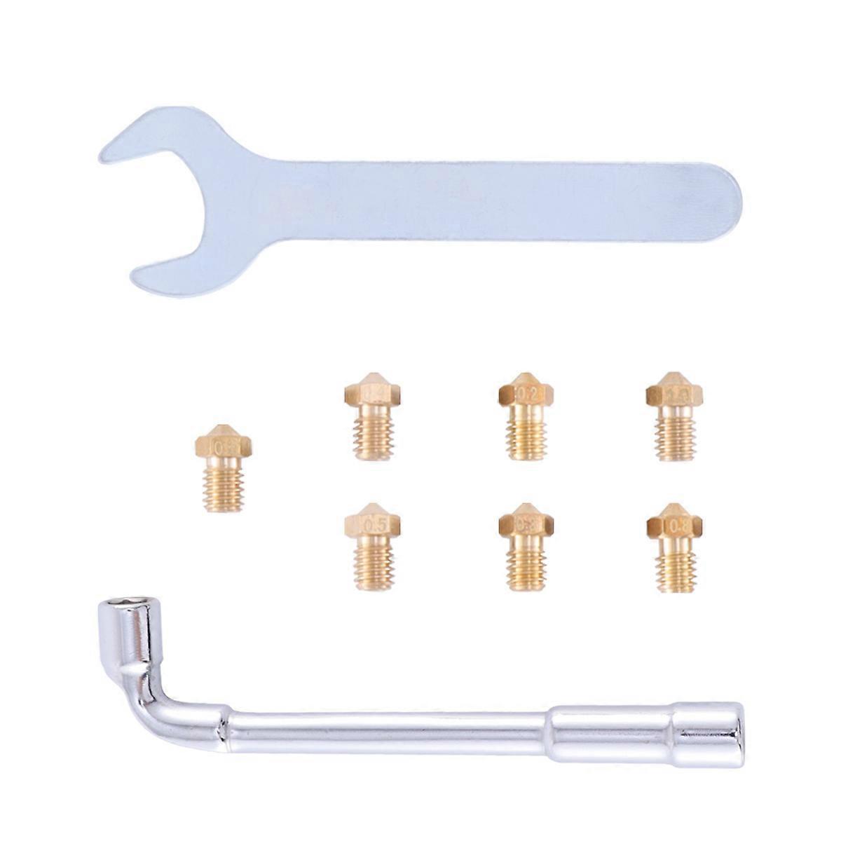 Extruder Nozzles 3D Printer Parts Designed For 3D Printing Enthusiasts 10.5 X 3.2 X 0.1 Cm Including Tools