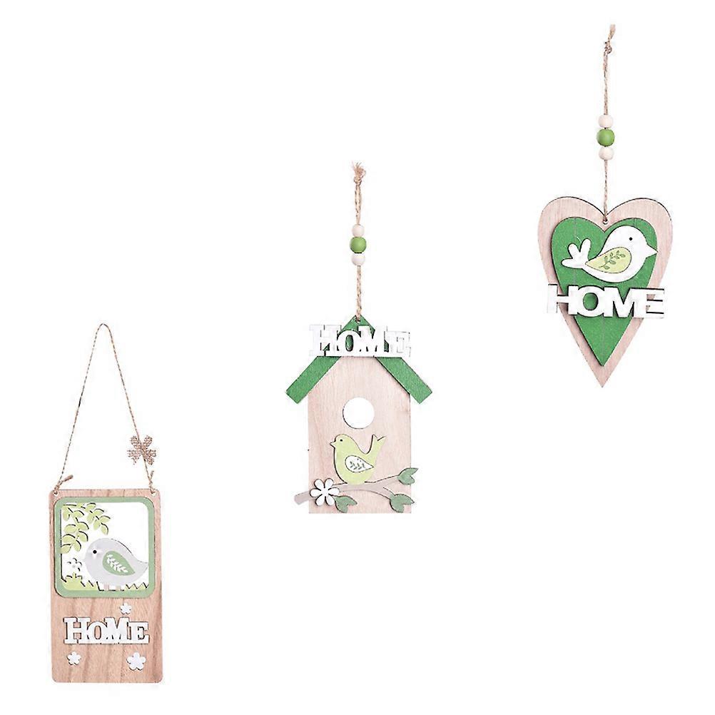 3Pcs Back Door Welcome Sign For Hosts Spring Celebration Home Decor Featuring Green Color And Square Shape Design