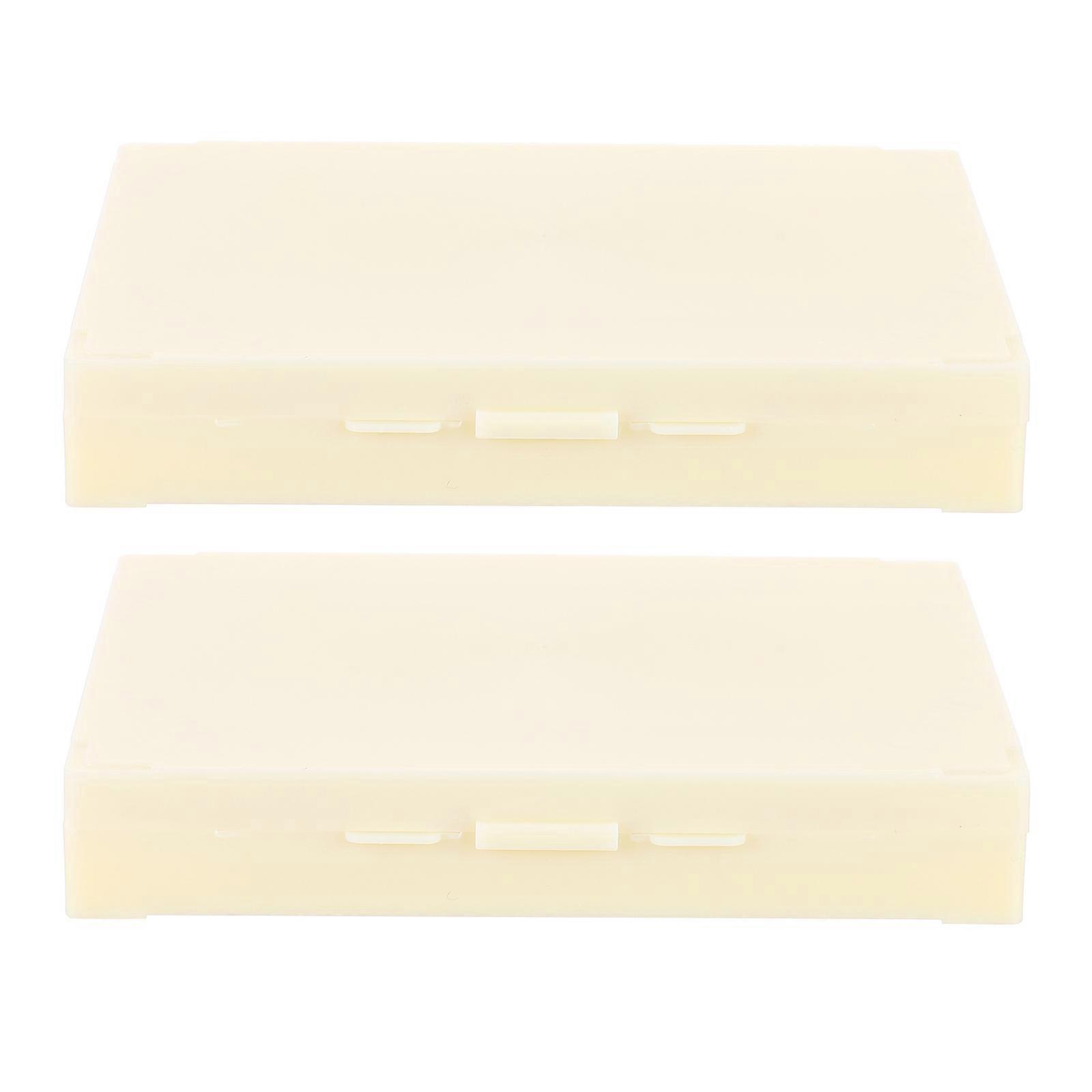 Microscope Slide Storage Box with Serial Numbers for Glass Slides Made of ABS Beige 2pcs