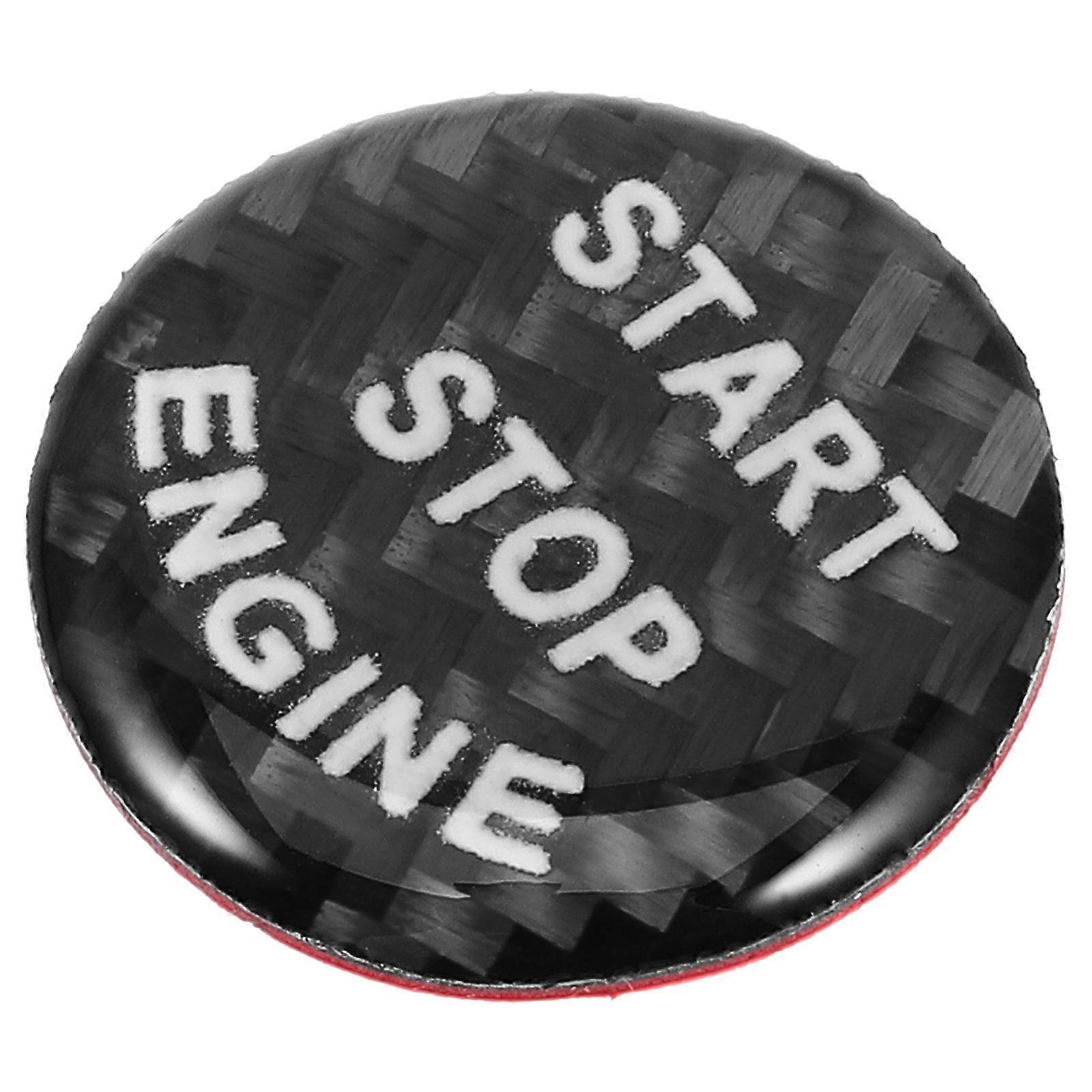 Car Push Start Button Cover Sticker, Durable Plastic Engine Start Stop Button Cover for Automotive Ignition Switch, Easy Installation, Minimalist
