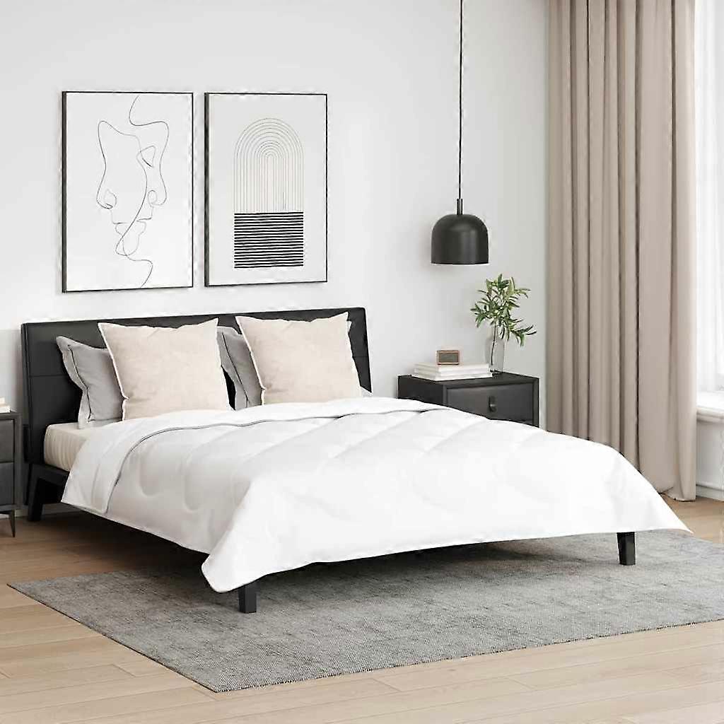 Bettdecke mit Kissen 3 pcs Weiß Mikrofaser