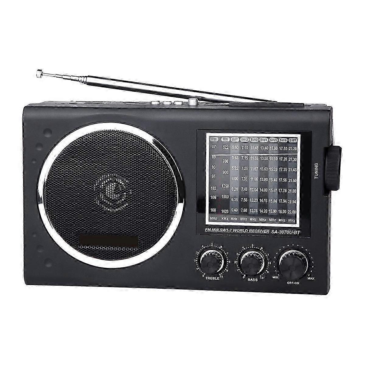 New Radio EC3070BT FM Old-Fashioned Card with SW Mp3 Radio Bluetooth FM AM Adjustable Band Radio